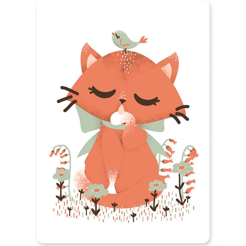 Carte A6 carte les Animignons le chat  Kanzilue