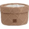 Panier de rangement Check Knit Biscuit (14 x 18 cm) - Jollein