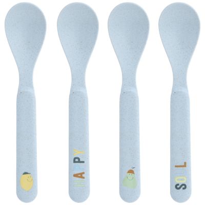 Lot de 4 cuillères en polypropylène et cellulose Happy Fruits citron