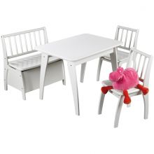 Ensemble table et chaises Bambino blanc (4 pièces)  par Geuther