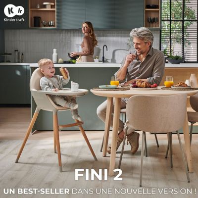 Chaise haute 2 en 1 Fini 2 Beige