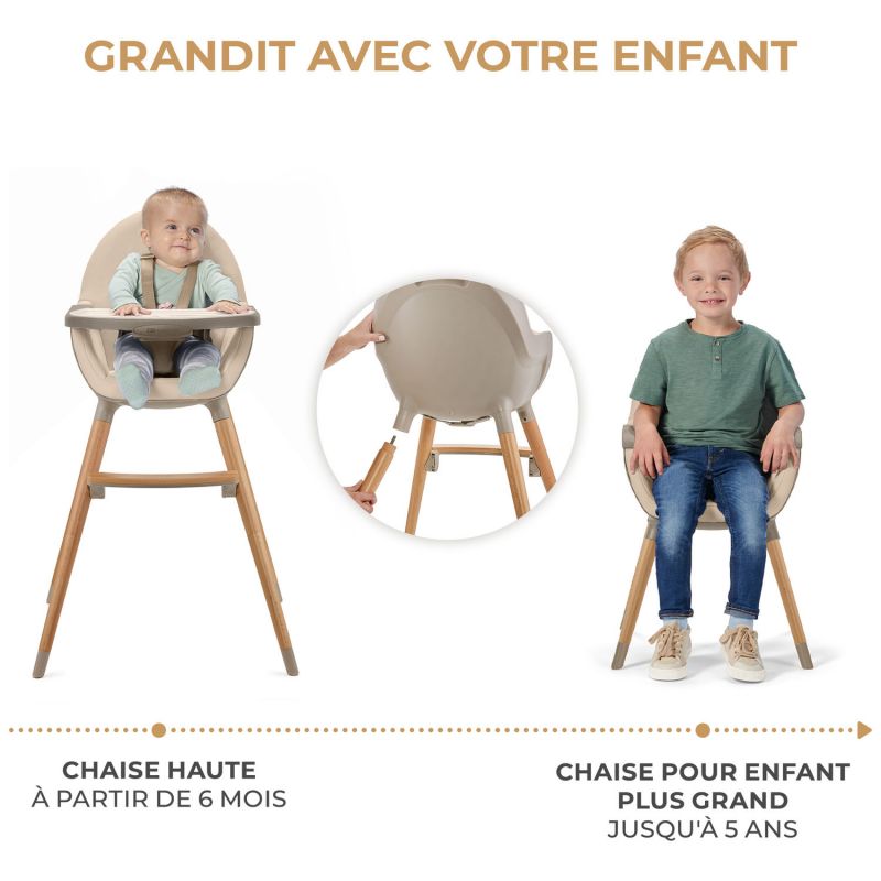 Chaise haute 2 en 1 Fini 2 Beige Kinderkraft Ambiance 4
