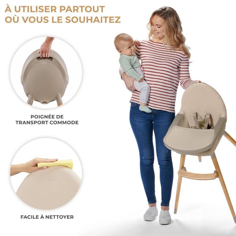 Chaise haute 2 en 1 Fini 2 Beige Kinderkraft Ambiance 5