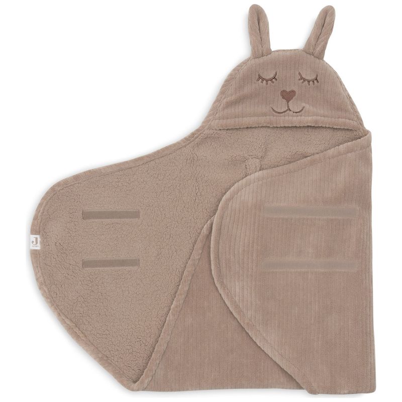 Couverture nomade Bunny Cloudy Rib Milky Coffee Jollein Produit 3