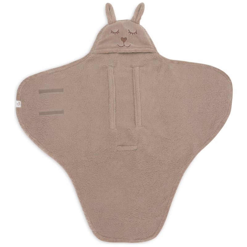 Couverture nomade Bunny Cloudy Rib Milky Coffee Jollein Produit 4