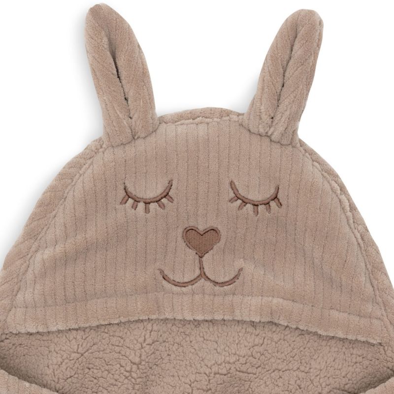 Couverture nomade Bunny Cloudy Rib Milky Coffee Jollein Produit 6