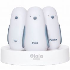 Lot de 3 veilleuses nomades pingouin Paul, Pia et Pierrot - Reconditionné - Olala Boutique
