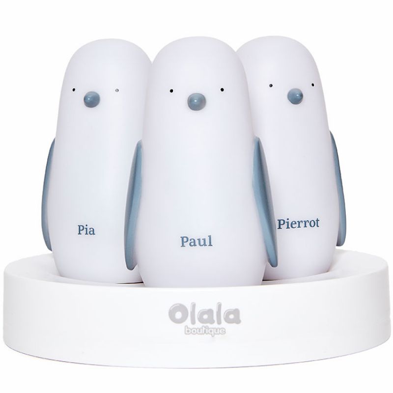 Lot de 3 veilleuses nomades pingouin Paul, Pia et Pierrot - Reconditionné Olala Boutique Produit 1