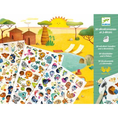Décalcomanies Savane, désert et pôle nord Djeco