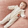 Pyjama chaud en velours Girafe beige (12 mois)  par Noukie's