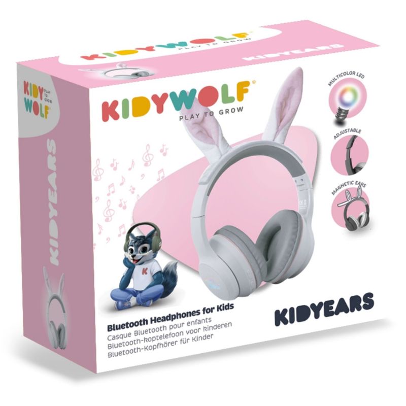 Casque Audio Bluetooth KIDYEARS Lapin oreilles aimantées  KIDYWOLF Packaging 9