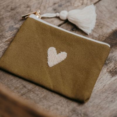 Porte-monnaie Love olive