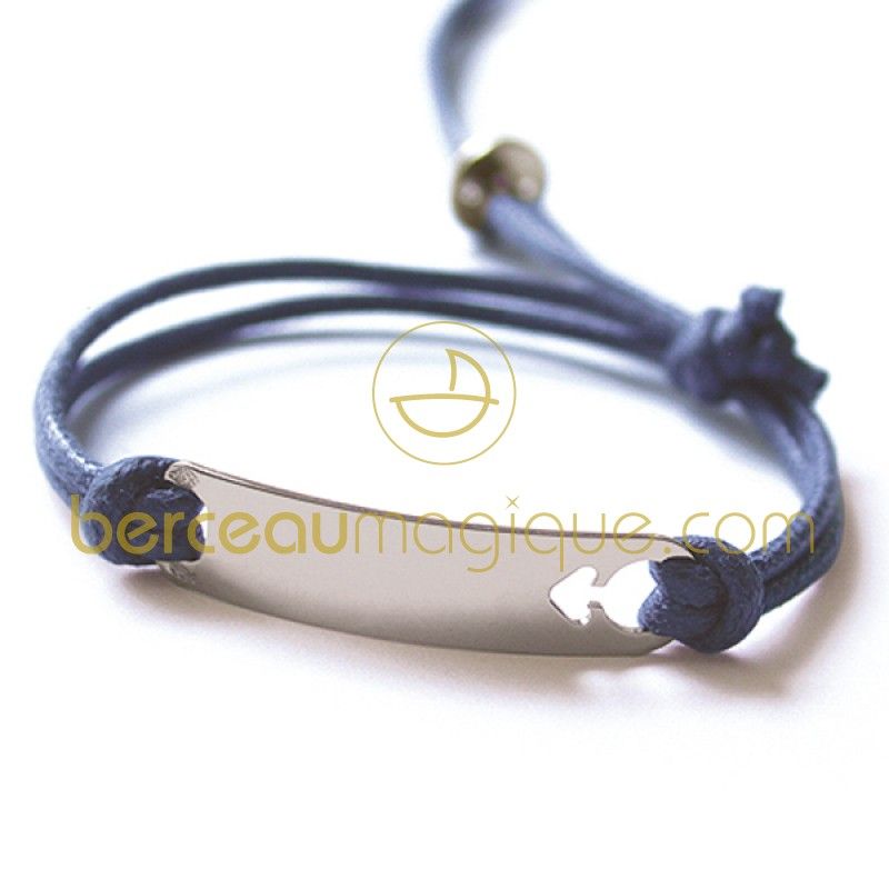 Bracelet ''I am'' Garçon (Or blanc) Mikado