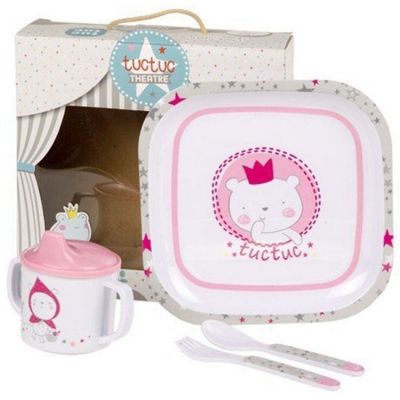 Coffret repas rose Stories (3 pièces) Tuc Tuc
