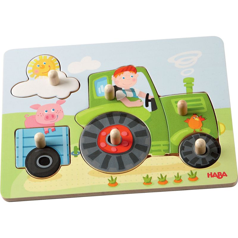 Puzzle à encastrement La ferme de Pierre (6 pièces) Haba
