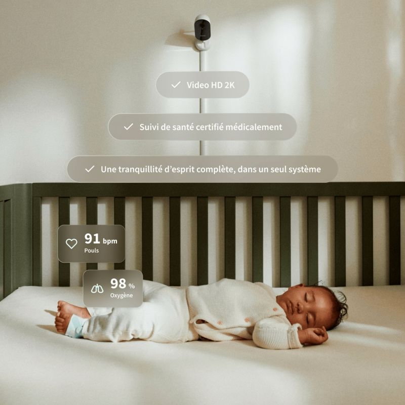 Pack chaussette connectée Dream Sock Bedtime Blue + Dream Sight Cam (0-18 mois) Owlet Ambiance 8