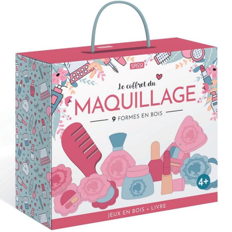 Mallette livre + jouets en bois Mon set de maquillage Sassi Junior