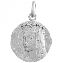 Médaille Vierge aux Etoiles (or blanc 750°)  par Becker