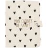 Protège carnet de santé Gaze Coeurs Ecru (personnalisable) Atelier Wagram Produit 2
