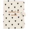 Protège carnet de santé Gaze Coeurs Ecru (personnalisable) Atelier Wagram Produit 3
