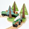 Circuit train en bois Pins sauvages (30 pièces)  par Tender Leaf