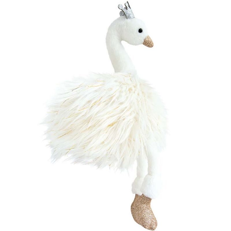 Peluche Cygne blanc Girls & Glitter (30 cm) Histoire d'Ours