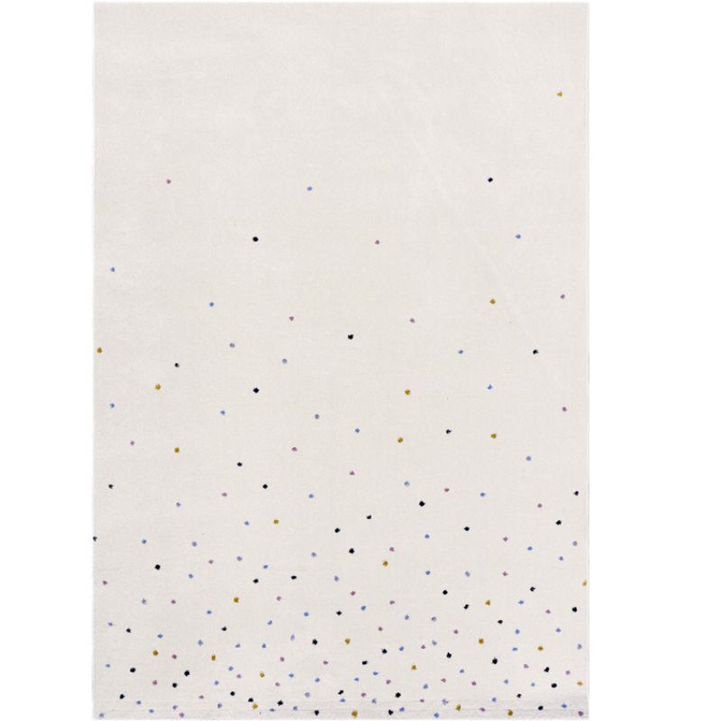 Tapis rectangulaire Confettis blanc (80 x 150 cm) AFKliving