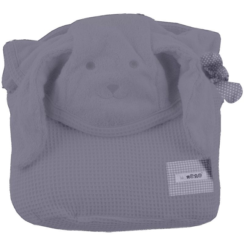 Cape de bain évolutive lapin gris clair (85 x 115 cm) Minene