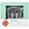 Coffret cadeau set repas couverts et bavoir Vert Sauge Béaba Packaging 3