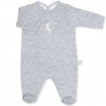 Pyjama léger terry Bmini gris à points tom (3-6 mois : 60 à 67 cm)  par Bemini