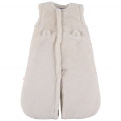 Gigoteuse en fausse fourrure beige (70cm)