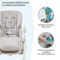 Chaise haute Yummy Grey