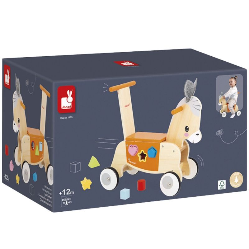 Porteur en bois Âne Ferme Janod Packaging 9