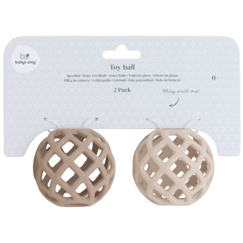 Lot de 2 balles de préhension Clay-Warm Linen Baby's Only Packaging 7