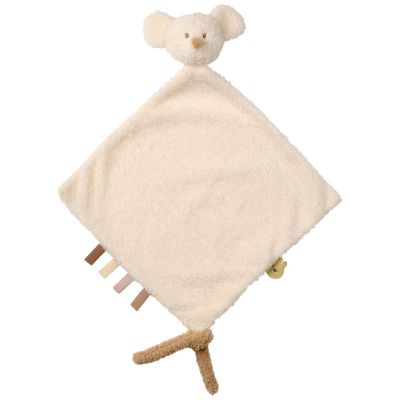 Maxi doudou attache sucette Teddy Souris Ecru  par Nattou