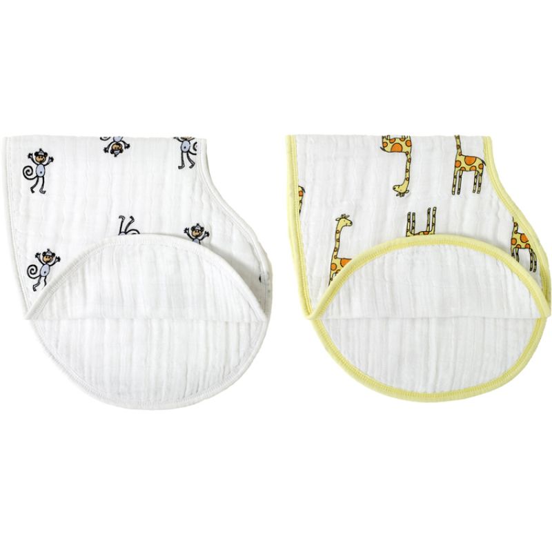 Lot de 2 bavoirs protection d'épaules Jungle jam aden + anais