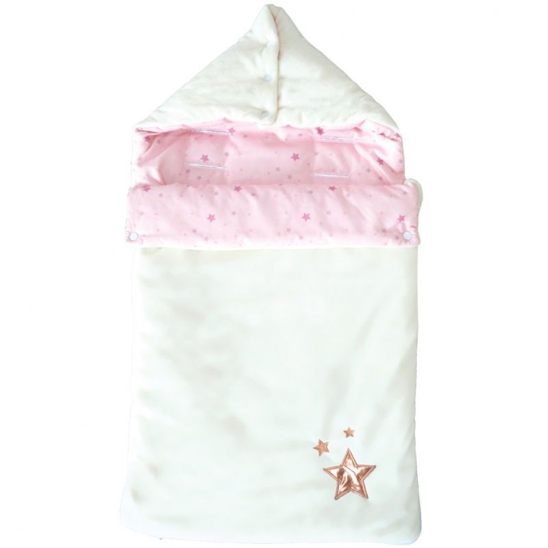 Nid d'ange passe sangle Jolly étoile rose (80 cm) Domiva