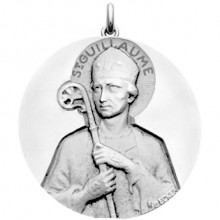 Médaille Saint Guillaume (or blanc 750°)  par Becker