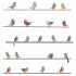 Stickers Petits oiseaux sur un fil - AFKliving Stickers Petits oiseaux sur un fil - AFKliving