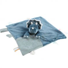 Doudou plat attache sucette Ops le tricératops TSO