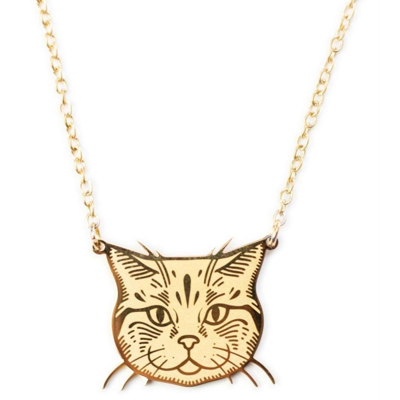 Collier Chat (Plaqué or 18 carats) Mava Produit 1