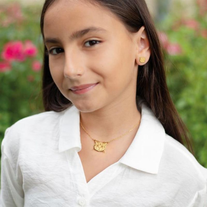 Collier Chat (Plaqué or 18 carats) Mava Ambiance 2