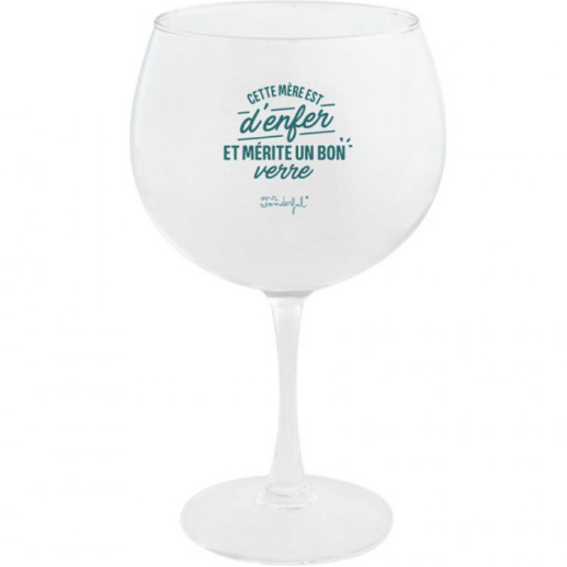 Verre ballon Cette mère est d'enfer et mérite un bon verre Mr. Wonderful