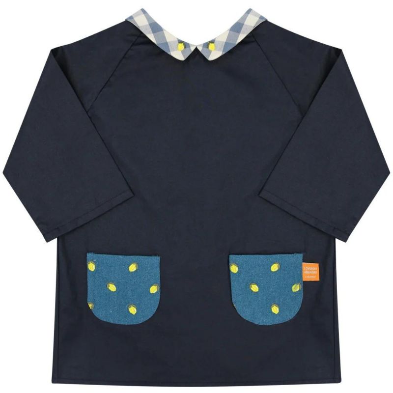 Tablier d'artiste Citron Bleu Nuit personnalisable (2-6 ans) L'oiseau bateau