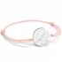 Bracelet cordon Trèfle personnalisable (argent 925°) - Petits trésors