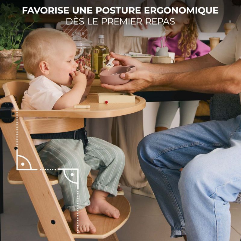 Chaise haute évolutive Enock Natural Kinderkraft Ambiance 7