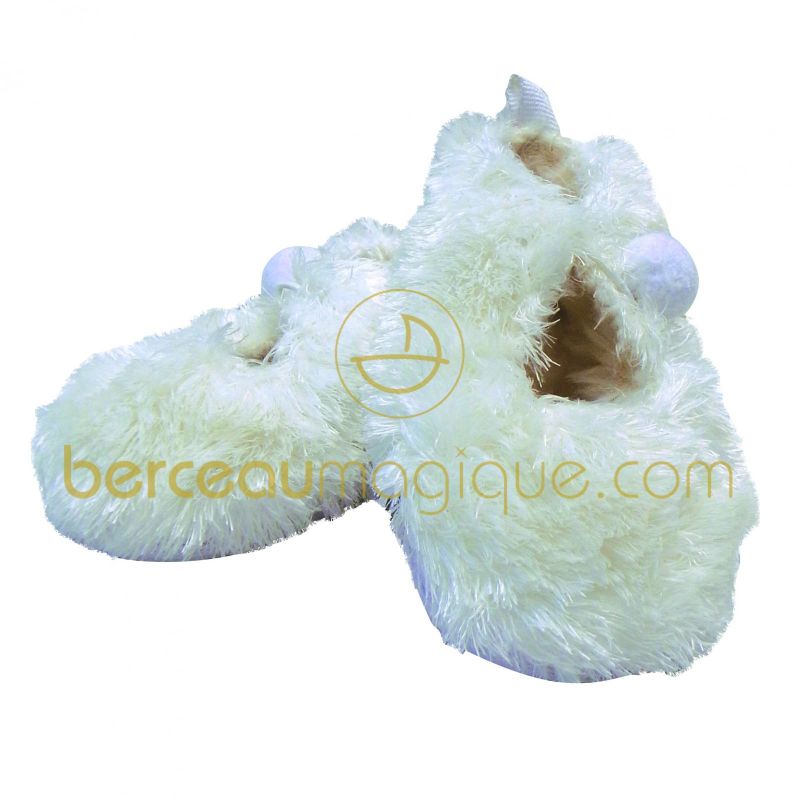 Chaussons fourrure blanc Kaloo
