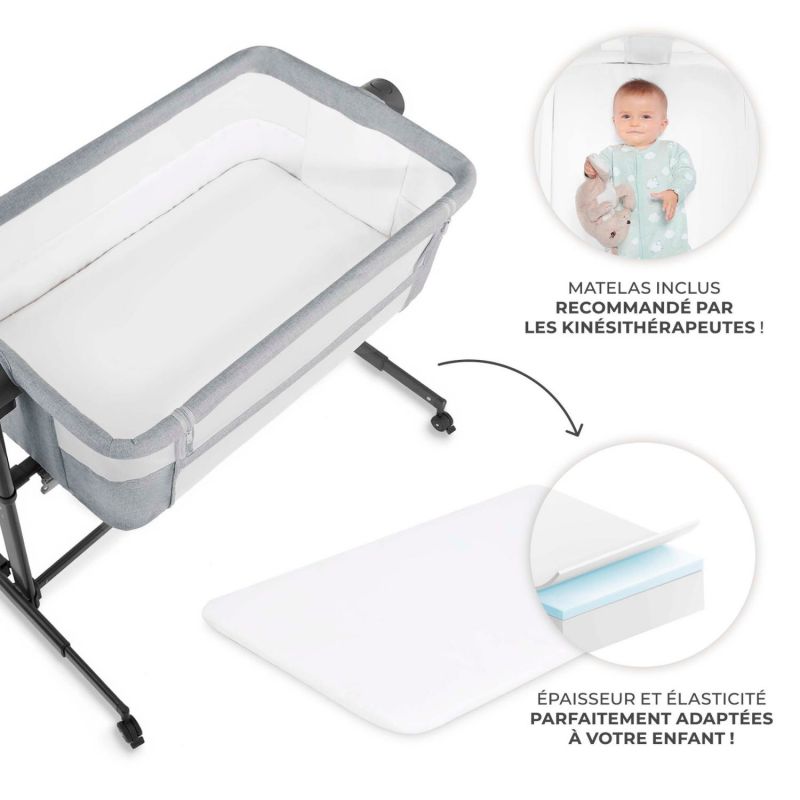 Lit cododo 2 en 1 Nestee Up 2 Light Grey Kinderkraft Produit 5