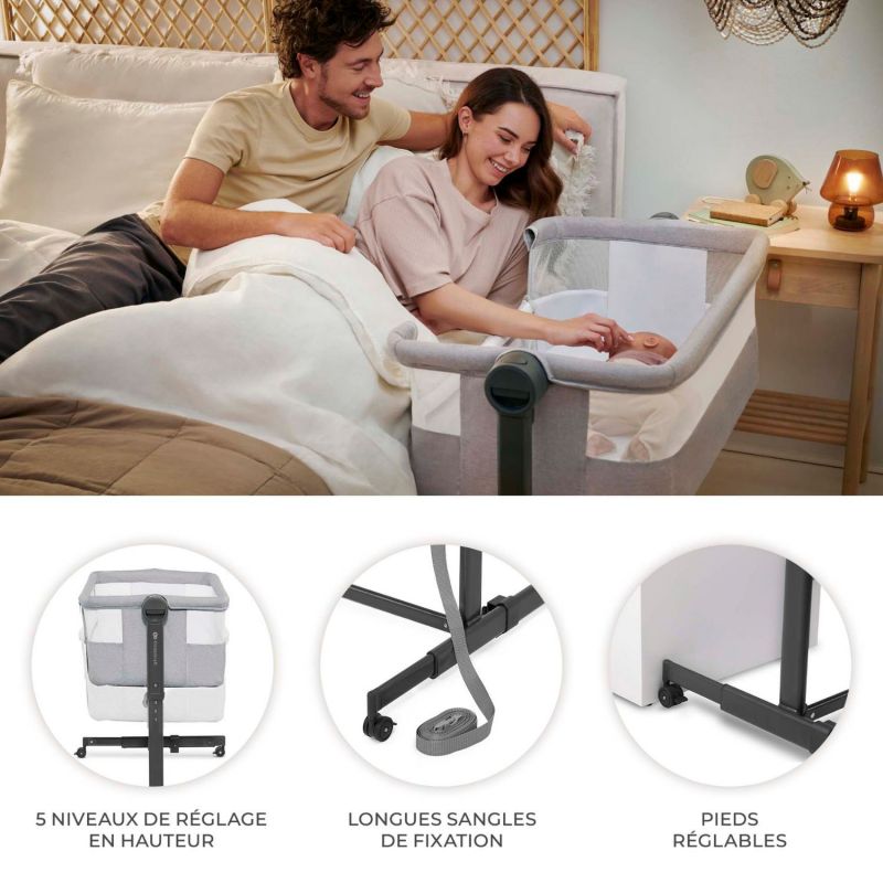 Lit cododo 2 en 1 Nestee Up 2 Light Grey Kinderkraft Ambiance 7