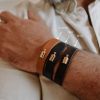 Bracelet en cuir Mon Petit Poids Noir (plaqué or jaune) Mon Petit Poids Ambiance 2
